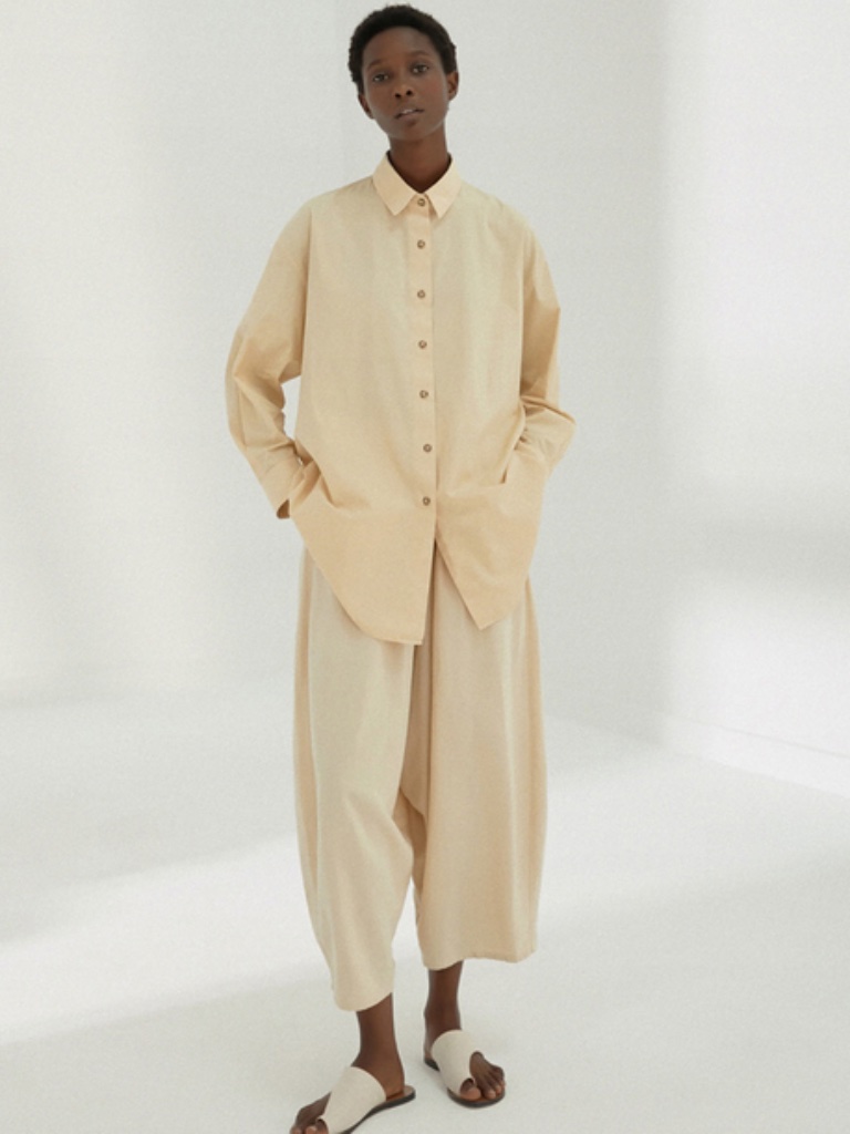 Cordera Monica The Pale Gray Cotton Shirt Og Oversized Button Down Ss 2020 Rare — image 5 of 8